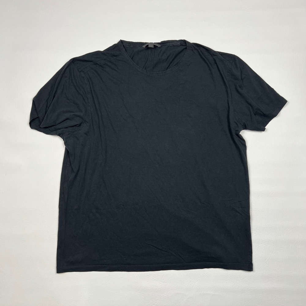 John Varvatos Pima Cotton Tee Mens XL Black Faded Short Sleeve T-Shirt